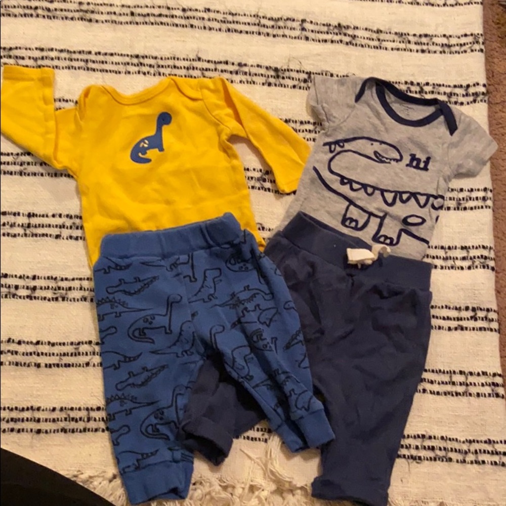 Baby Boy Dinosaur Outfits 0-3 mos